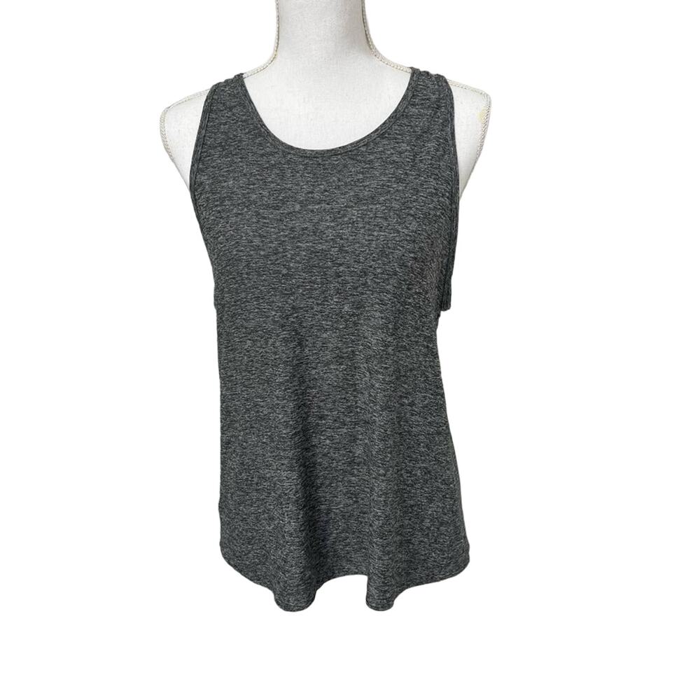 BEYOND YOGA Open BackDeep Sides Racerback Tank Space Dye Grey Small